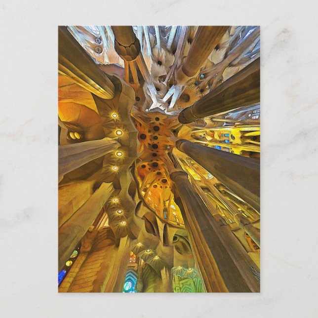 Sagrada Familia. Interior. View 26. Postcard (Front)