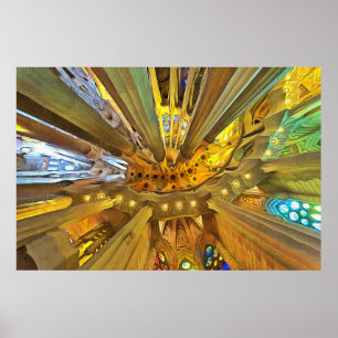 Sagrada Familia. Interior. View 27. Poster