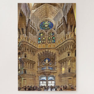 Sagrada Familia. Interior. View 32. Jigsaw Puzzle