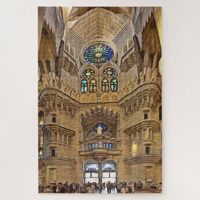 Sagrada Familia. Interior. View 32. Jigsaw Puzzle (Vertical)