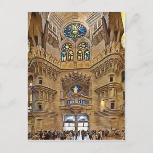 Sagrada Familia. Interior. View 32. Postcard