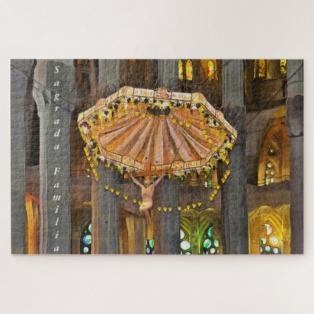 Sagrada Familia. Interior. View 4. Jigsaw Puzzle (Horizontal)