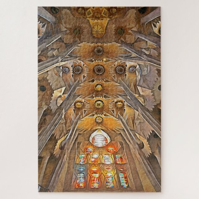Sagrada Familia. Interior. View 7. Jigsaw Puzzle (Vertical)