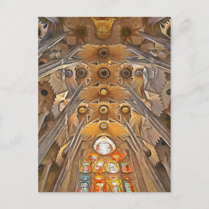 Sagrada Familia. Interior. View 7. Postcard