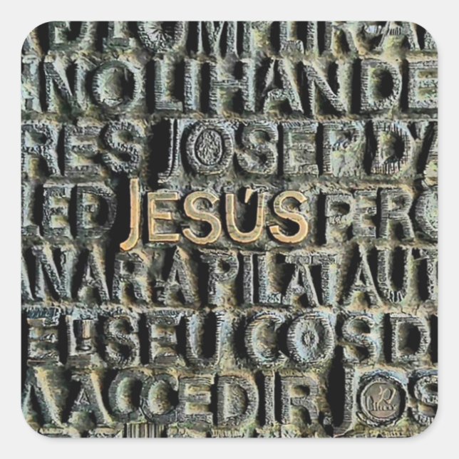 Sagrada Familia Jesus Door Square Sticker (Front)