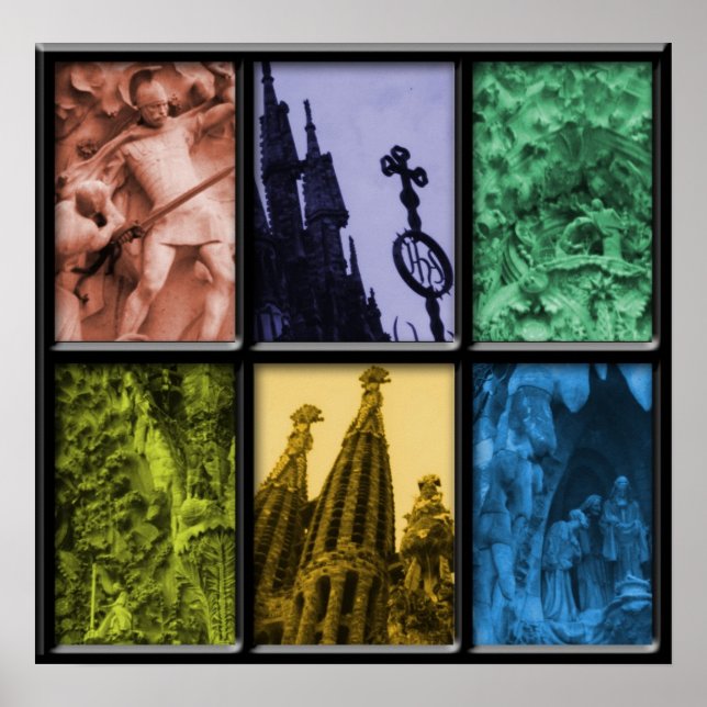 Sagrada Familia Montage Poster (Front)