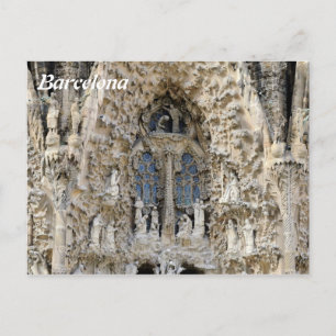 Sagrada Familia. Nativity facade. Postcard