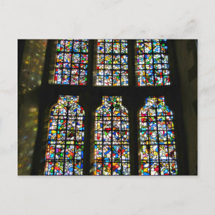 Sagrada Familia Stained Glass Barcelona Photograph Postcard