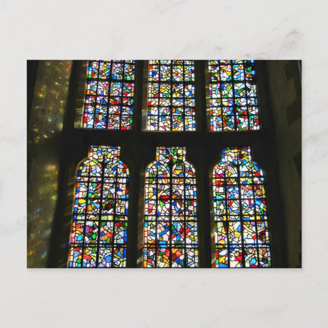 Sagrada Familia Stained Glass Barcelona Photograph Postcard (Front)