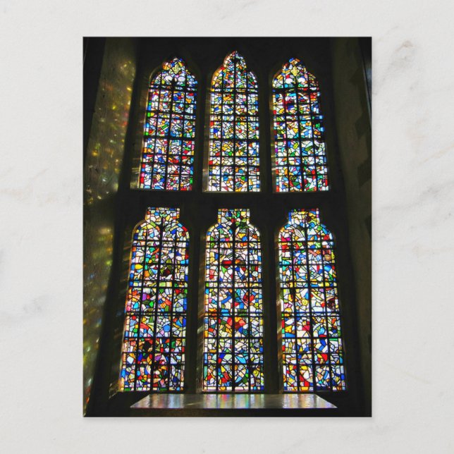 Sagrada Familia Stained Glass Barcelona Photograph Postcard (Front)