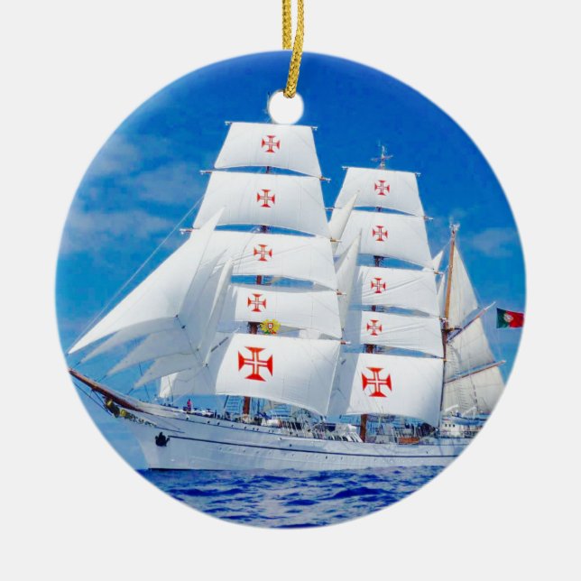 Sagres Portuguese Tall Ship Ornament (Front)