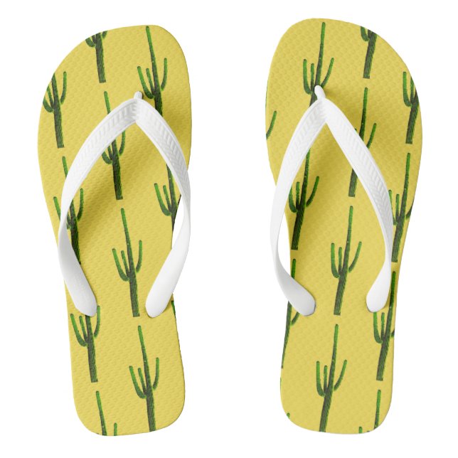 Saguaro Cactus Arizona Southwest Flip Flops (Footbed)
