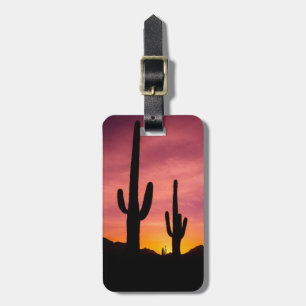 Saguaro cactus at sunrise, Arizona Luggage Tag