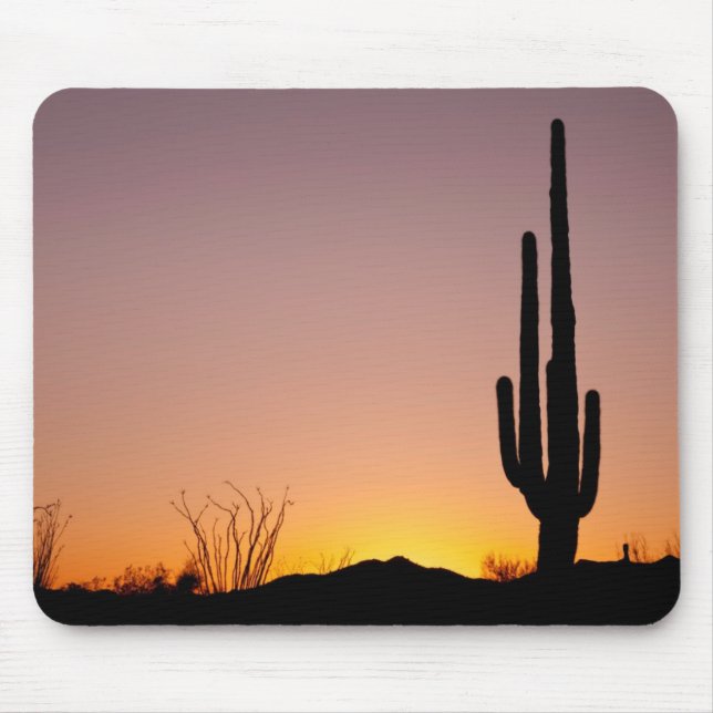 Saguaro Cactus at Sunset Mouse Mat (Front)