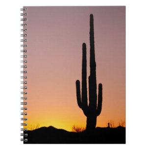 Saguaro Cactus at Sunset Notebook