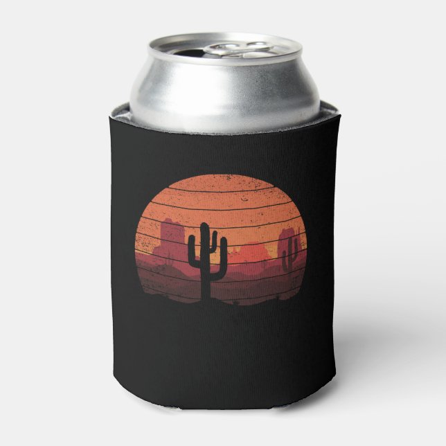 Saguaro Cactus Cactus Sunset Opuntia Cactaceae Can Cooler (Can Front)