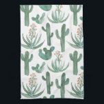 Saguaro Cactus Desert Aloe Pattern Watercolor Tea Towel<br><div class="desc">Decorate your kitchen with this watercolor cacti towel. Makes a great housewarming or wedding gift! 
You can customise it and add text too.
Check my shop for lots more colours and patterns!</div>