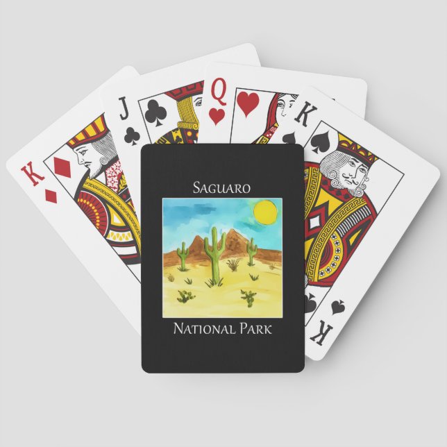 saguaro cactus in the Arizona desert  Playing Cards (Back)