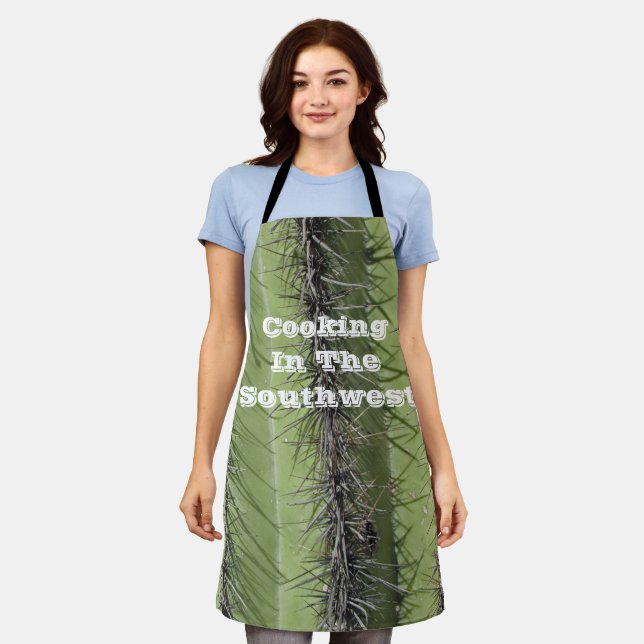 Saguaro Cactus Photo Desert Southwest Cooking Apron (Worn)