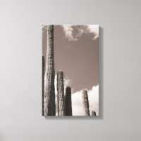 Saguaro Cactus Pipes Desert B&W Photo Art Prints