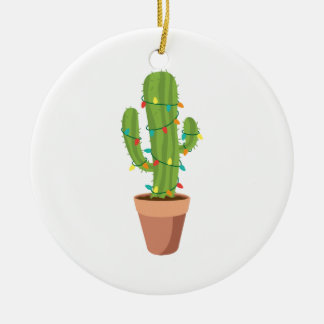Saguaro Cactus Plant Ceramic Tree Decoration