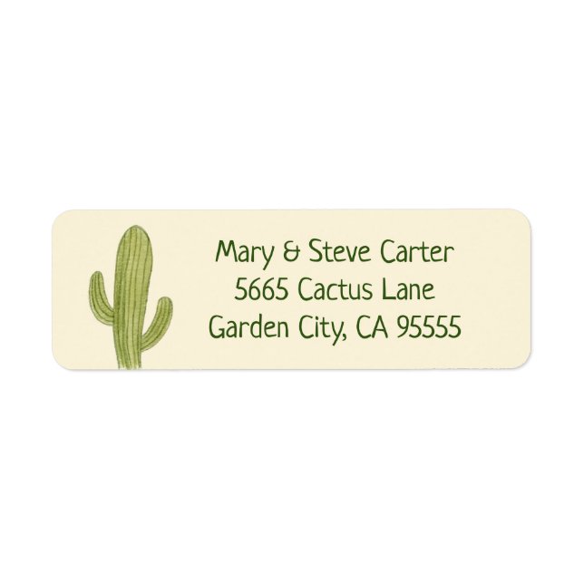 Saguaro Cactus return address label (Front)