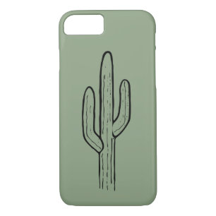 Saguaro Cactus Sage Green iPhone Case