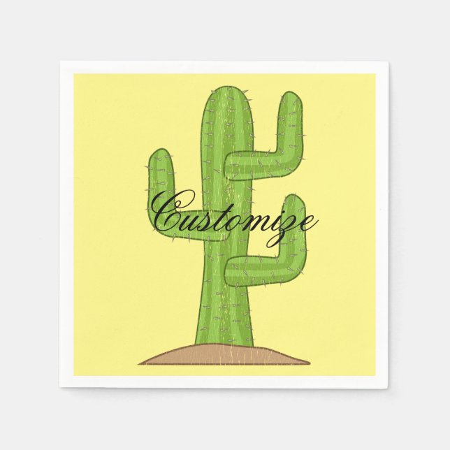 Saguaro Cactus Thunder_Cove Napkin (Front)