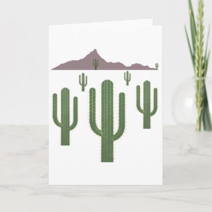 Saguaro Christmas Lights Holiday Card