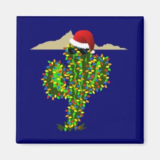 Saguaro Christmas Lights Magnet