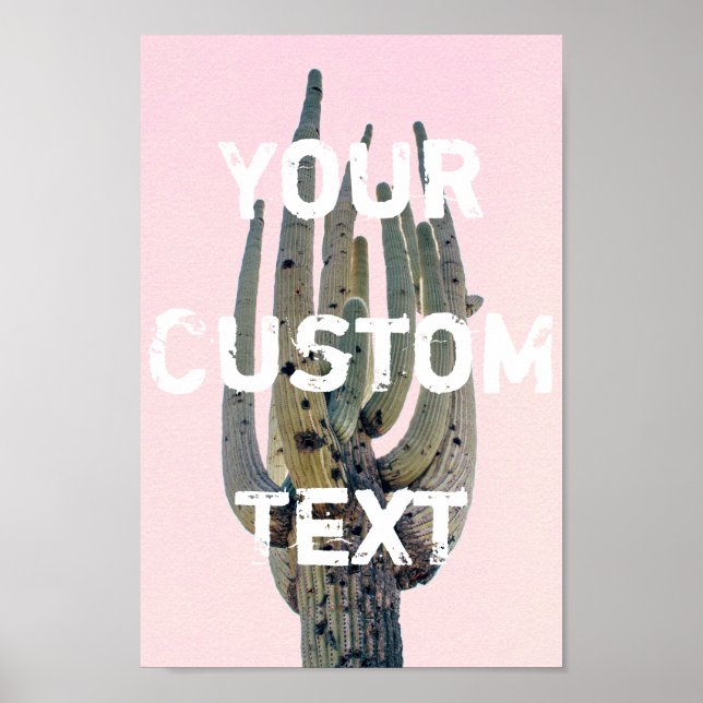 Saguaro Cutout - Customisable Text | Poster (Front)