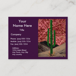 SAGUARO (desert cactus motif) ~ Business Card