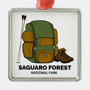 Saguaro Forest National Park Backpack Metal Tree Decoration