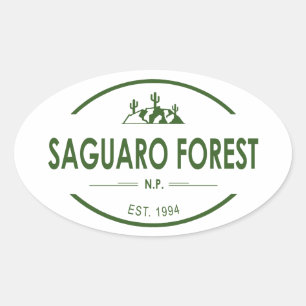 Saguaro Forest National Park Oval Sticker