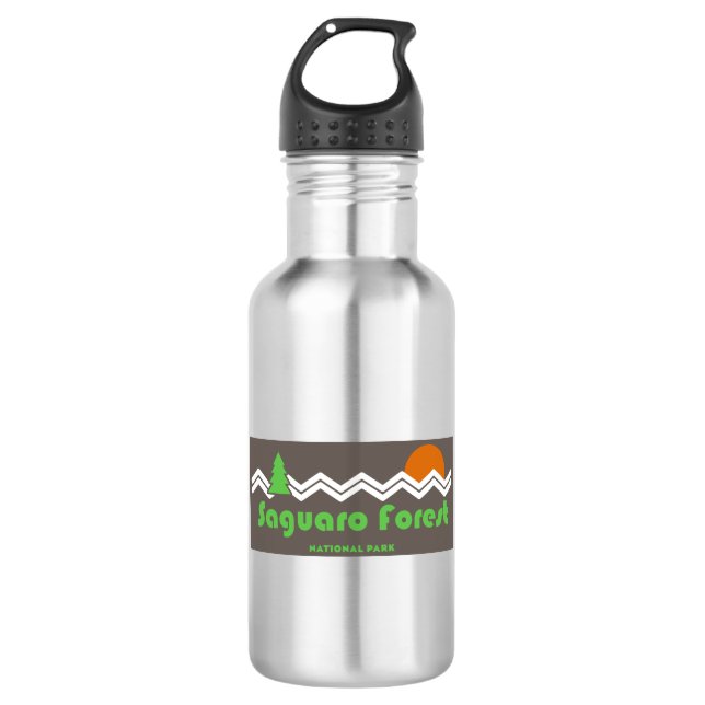 Saguaro Forest National Park Retro 532 Ml Water Bottle (Front)