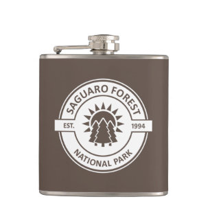 Saguaro Forest National Park Sun Trees Hip Flask