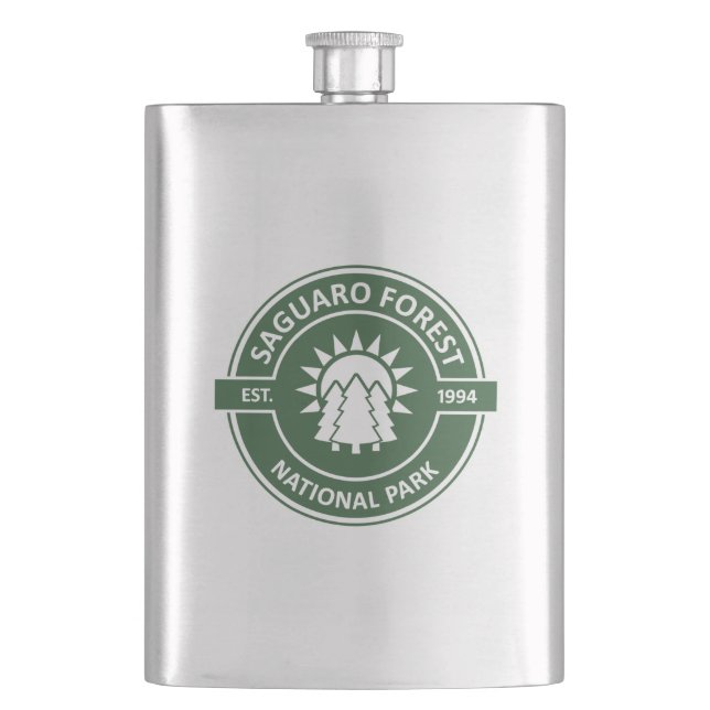 Saguaro Forest National Park Sun Trees Hip Flask (Front)
