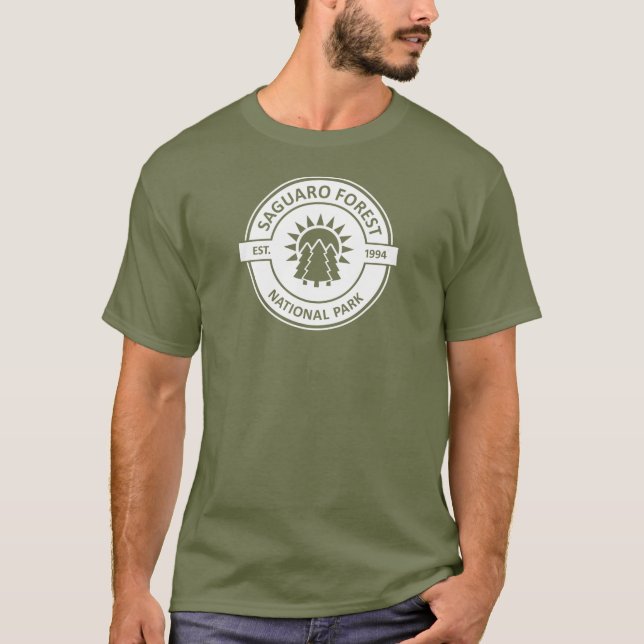 Saguaro Forest National Park Sun Trees T-Shirt (Front)
