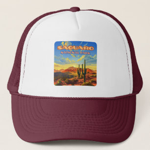 Saguaro National Park Arizona Desert Cactus Retro Trucker Hat