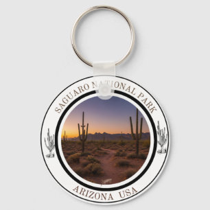 Saguaro National Park Arizona Desert Sunset Key Ring