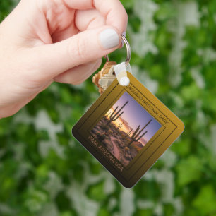 Saguaro National Park Arizona Desert Sunset Keycha Key Ring
