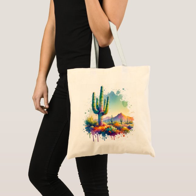 Saguaro National Park Arizona Giant Cactus  Tote Bag (Front (Product))