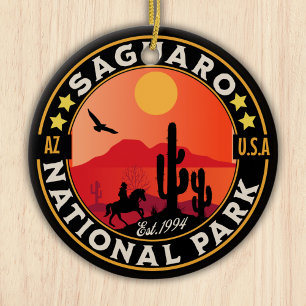 Saguaro National Park Arizona U.S. Ceramic Tree Decoration