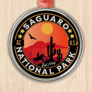 Saguaro National Park Arizona U.S. Metal Tree Decoration
