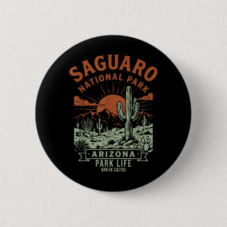 Saguaro National Park Arizona Vintage Design 6 Cm Round Badge