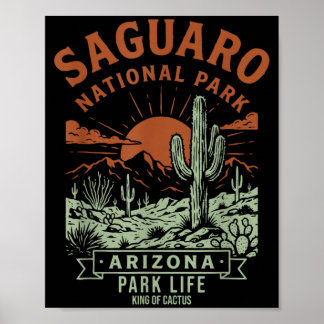 Saguaro National Park Arizona Vintage Design Poster