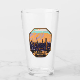Saguaro National Park Arizona Wasson Peak Vintage Glass