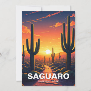 Saguaro National Park Cacti Cactus Holiday Card