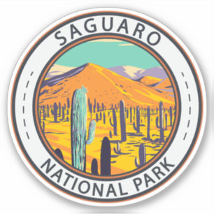 Saguaro National Park Cacti In Spring Badge