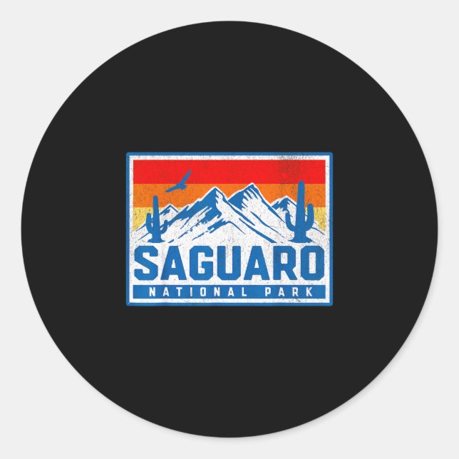 Saguaro national park  classic round sticker (Front)